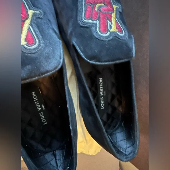 Louis Vuitton Men Shoes Black Suede loafers 9.5UK 10.5US New Never Worn - Picture 4 of 6